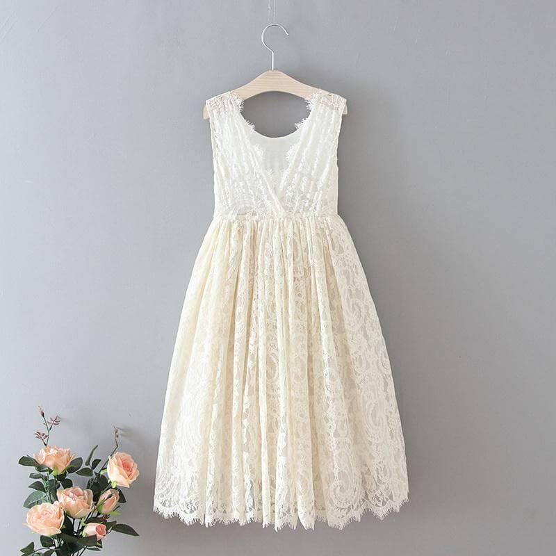 Rear of pretty lace dress