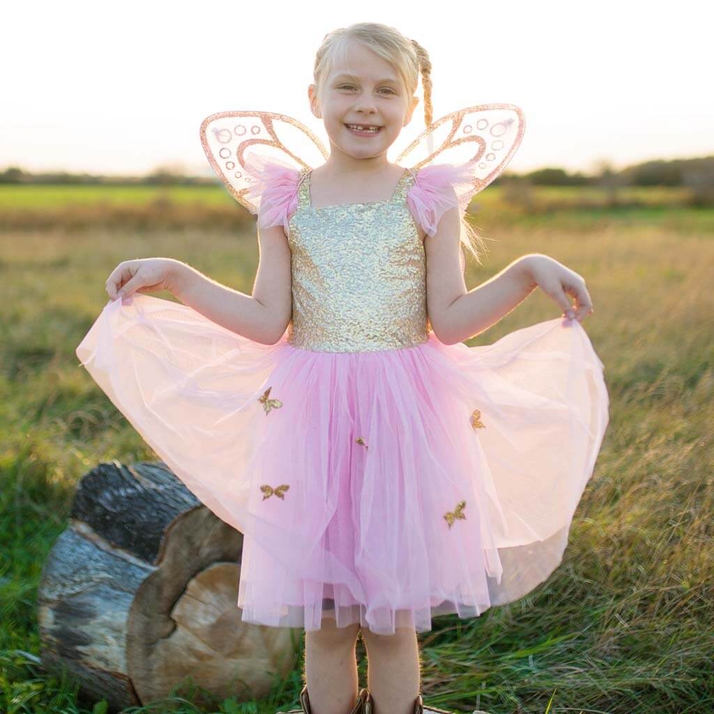 Gold and Pink Butterfly Fairy Dress | The Fairy Princess The Fairy Princess Gold and Pink Butterfly Fairy Dress | The Fairy Princess The Fairy Princess