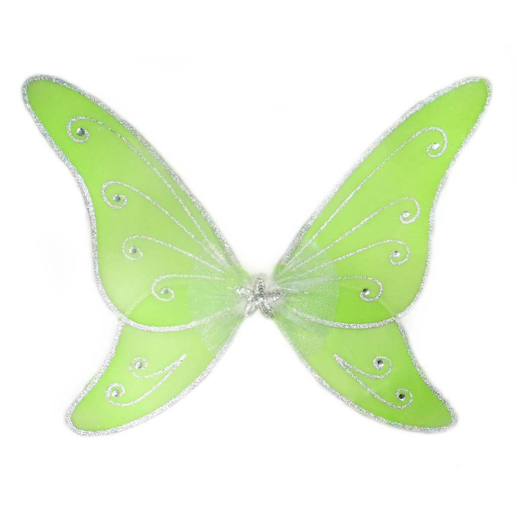 Green and glitter jewel fairy wings