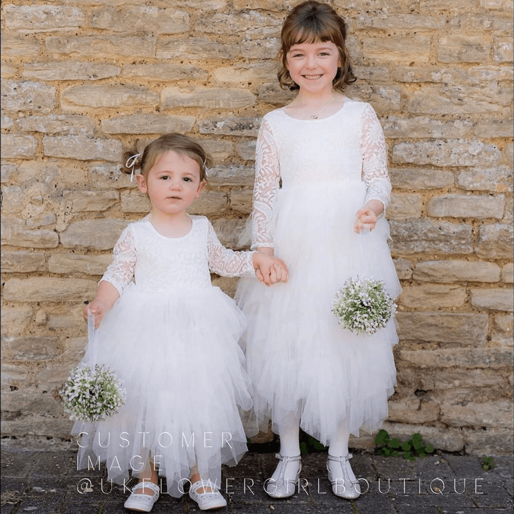 Bohemian Spirit Dress - Ice White - UK Flower Girl Boutique