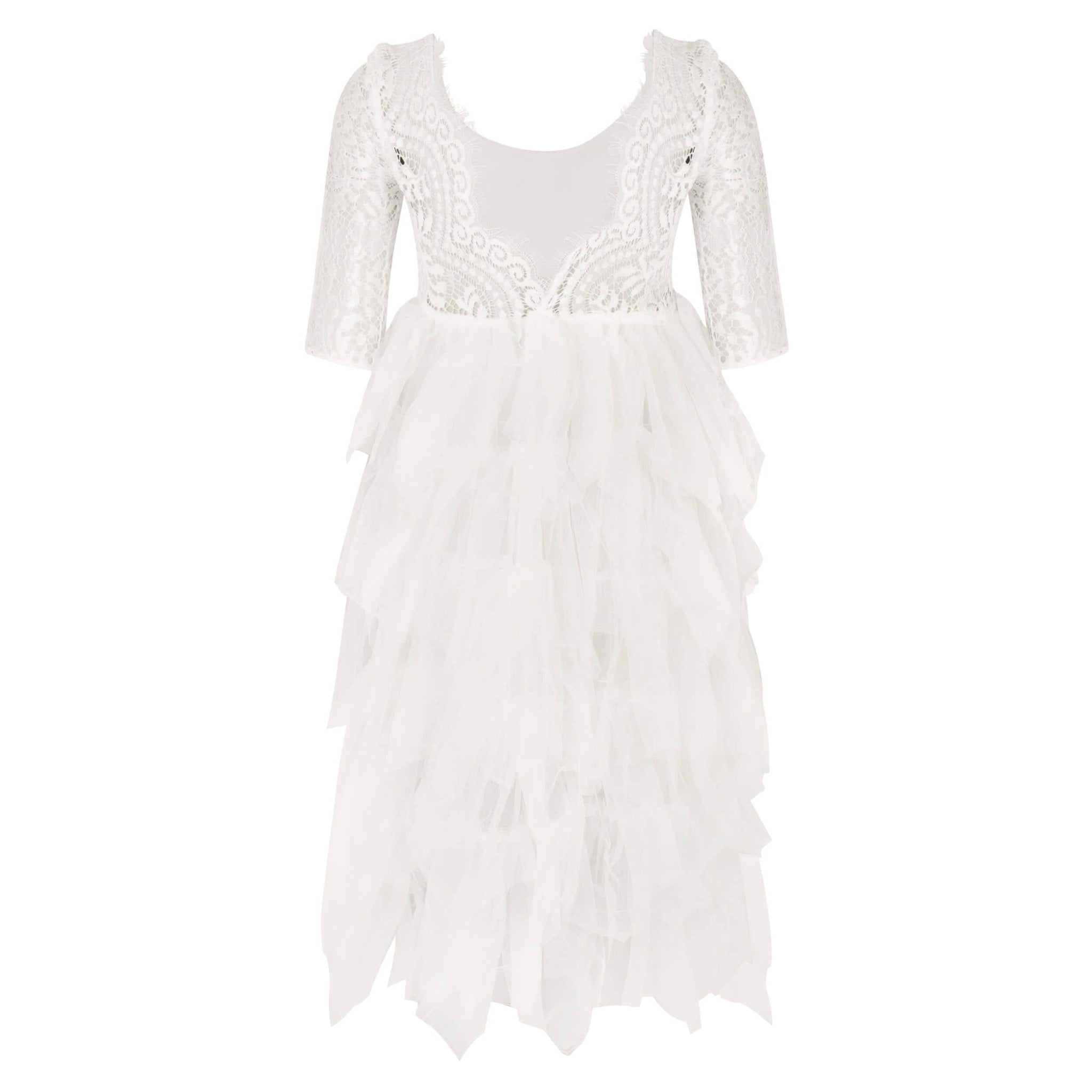 Bohemian Spirit Dress - Ice White - UK Flower Girl Boutique