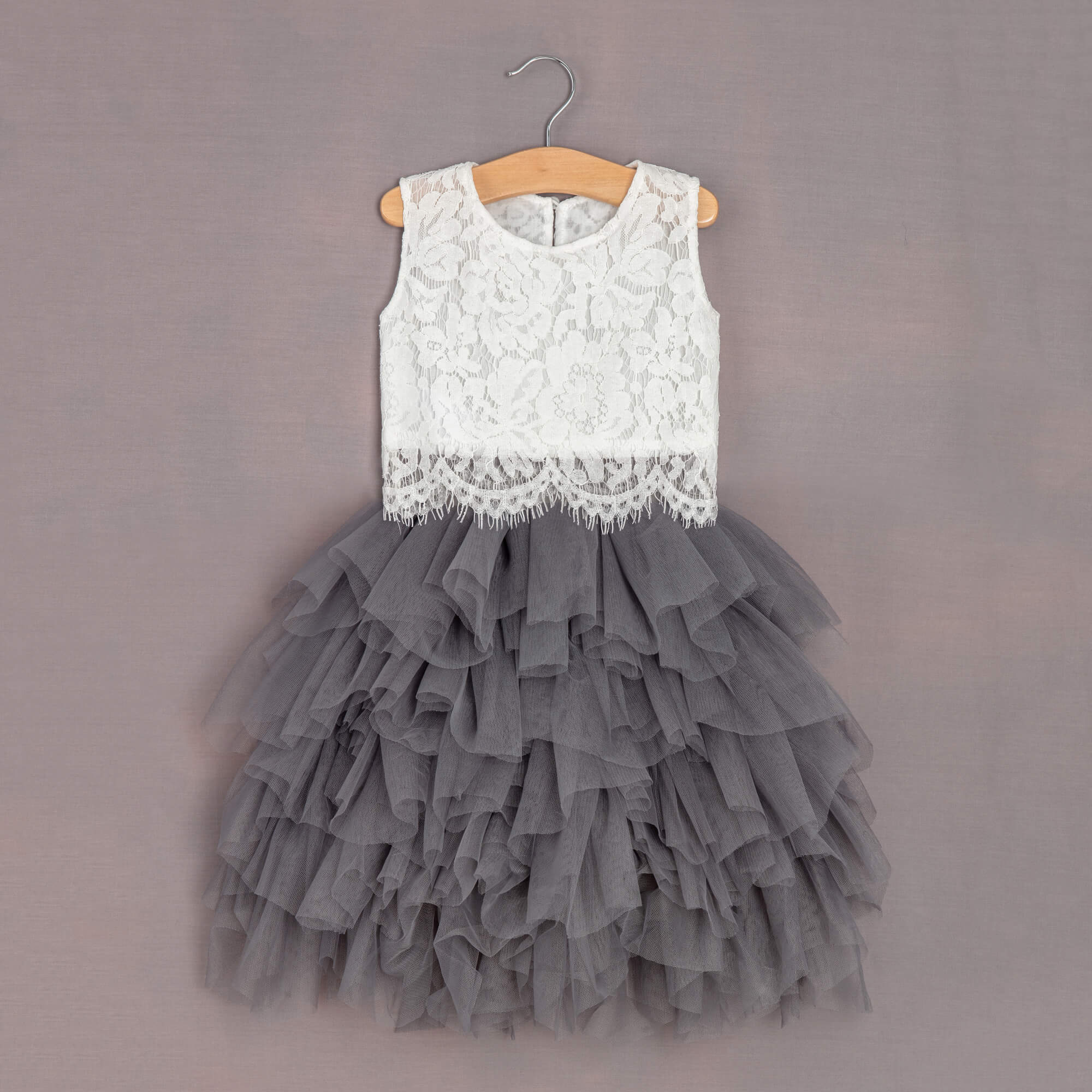 Baby Ophelia Couture Set - Slate Grey