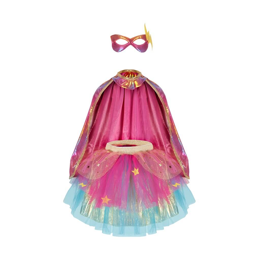 Pink Tutu Set with Skirt Cape and Mask