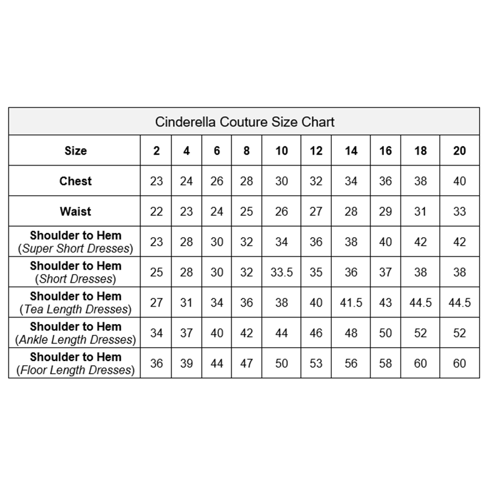 dress size chart