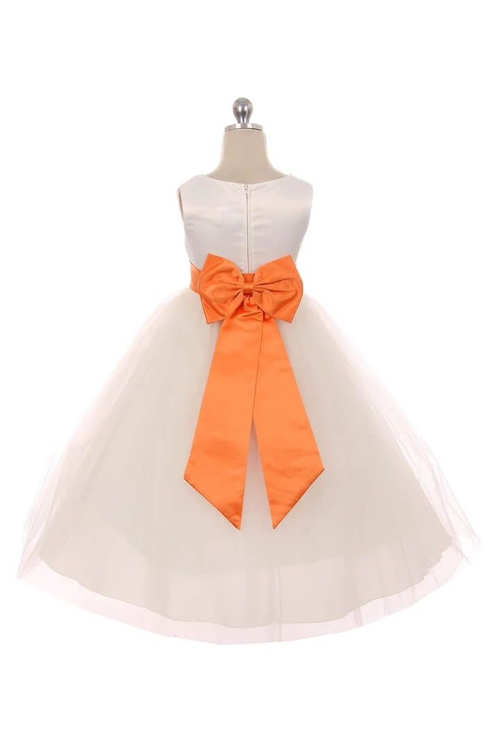 Orange rear sash dress