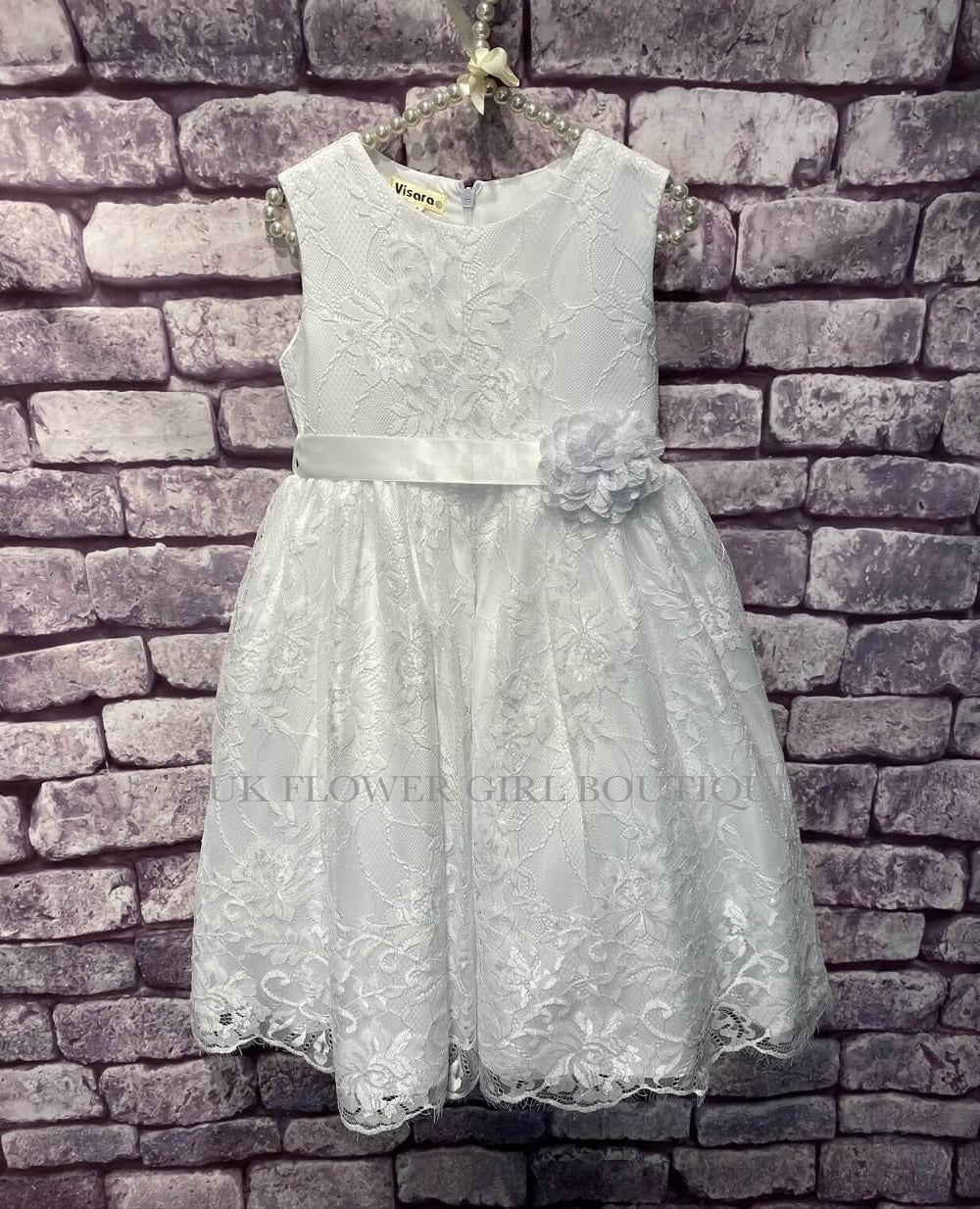 Lilliana Dress - White - UK Flower Girl Boutique