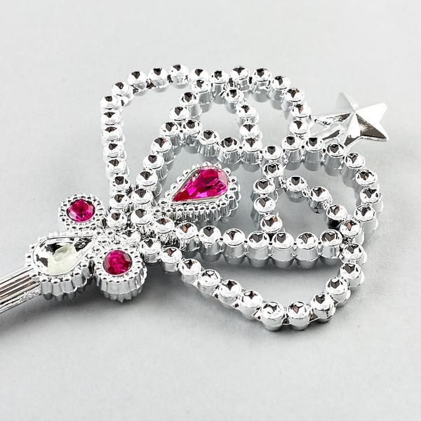 Silver and pink Jewelled Wand