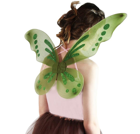 girl wearing Olive Pixie Wings