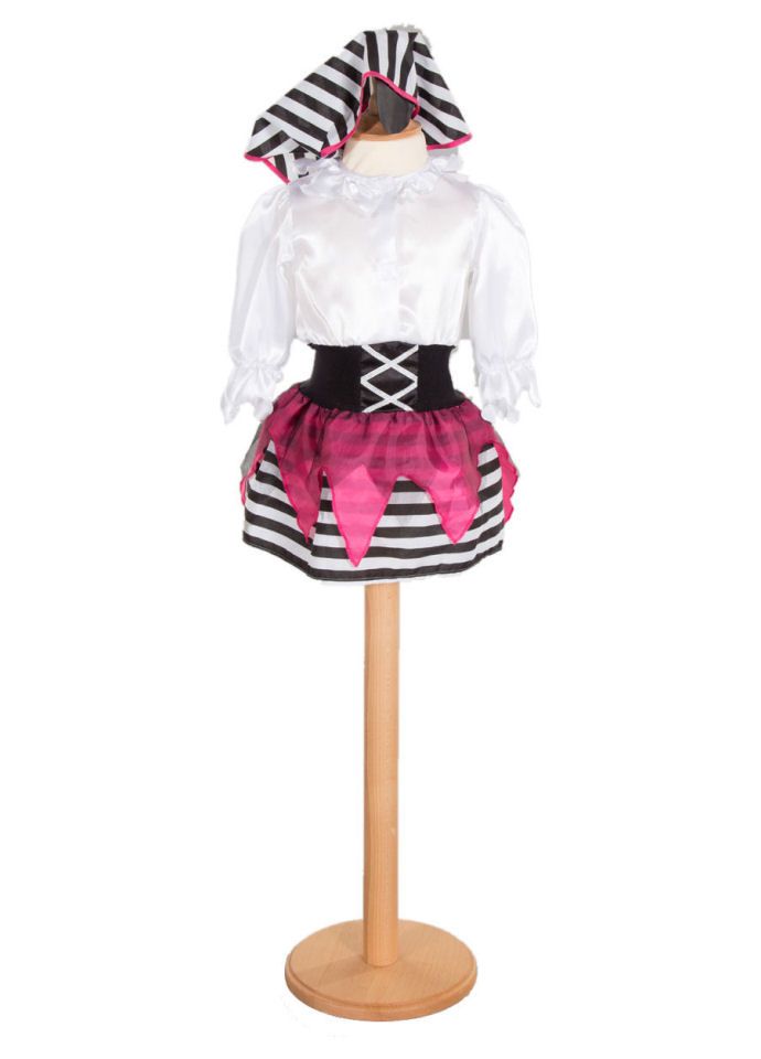 stripy pirate costume on a mannequin